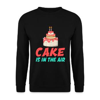 Cake Lover Cake Gift - Unisex Sweatshirt - black - Front - Alina (178cm) & Michal (187cm)