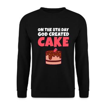 Cake Lover Cake Gift - Unisex Sweatshirt - black - Front - Alina (178cm) & Michal (187cm)