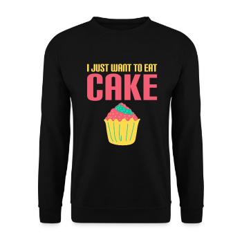 Cake Lover Cake Gift - Unisex Sweatshirt - black - Front - Alina (178cm) & Michal (187cm)