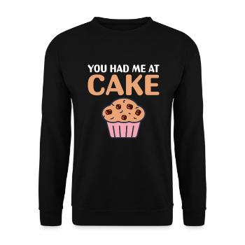 Cake Lover Cake Gift - Unisex Sweatshirt - black - Front - Alina (178cm) & Michal (187cm)