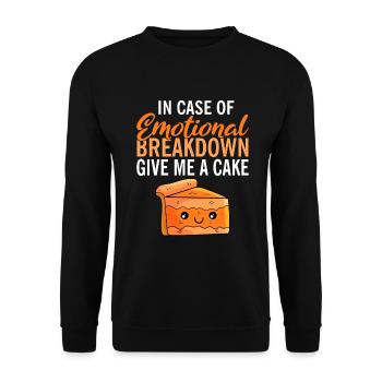 Cake Lover Cake Gift - Unisex Sweatshirt - black - Front - Alina (178cm) & Michal (187cm)