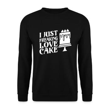 Cake Lover Cake Gift - Unisex Sweatshirt - black - Front - Alina (178cm) & Michal (187cm)