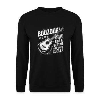 Bouzouki Instrument Gift - Unisex Sweatshirt - black - Front - Alina (178cm) & Michal (187cm)