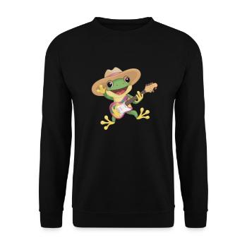 Bouzouki Instrument Gift - Unisex Sweatshirt - black - Front - Alina (178cm) & Michal (187cm)