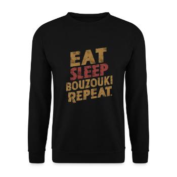 Bouzouki Instrument Gift - Unisex Sweatshirt - black - Front - Alina (178cm) & Michal (187cm)