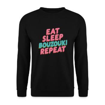 Bouzouki Instrument Gift - Unisex Sweatshirt - black - Front - Alina (178cm) & Michal (187cm)