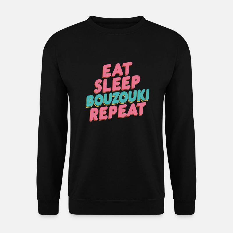 Bouzouki-Instrument-Geschenk - Unisex Pullover - Schwarz