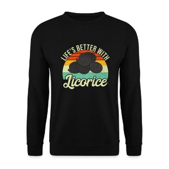 Licorice Gifts - Unisex Sweatshirt - black - Front - Alina (178cm) & Michal (187cm)