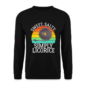 Licorice Gifts - Unisex Sweatshirt - black - Front - Alina (178cm) & Michal (187cm)