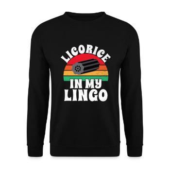 Licorice Gifts - Unisex Sweatshirt - black - Front - Alina (178cm) & Michal (187cm)