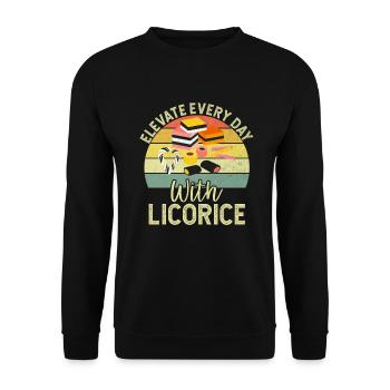 Licorice Gifts - Unisex Sweatshirt - black - Front - Alina (178cm) & Michal (187cm)