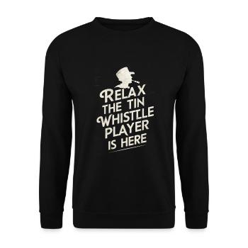 Sifflet en étain - Sweat-shirt Unisexe - noir - Devant - Alina (178cm) & Michal (187cm)