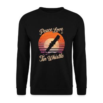 Sifflet en étain - Sweat-shirt Unisexe - noir - Devant - Alina (178cm) & Michal (187cm)