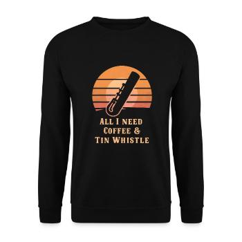 Sifflet en étain - Sweat-shirt Unisexe - noir - Devant - Alina (178cm) & Michal (187cm)