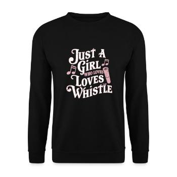 Sifflet en étain - Sweat-shirt Unisexe - noir - Devant - Alina (178cm) & Michal (187cm)