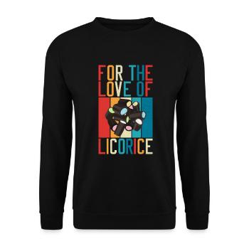 Licorice Gifts - Unisex Sweatshirt - black - Front - Alina (178cm) & Michal (187cm)