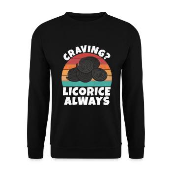 Cadeaux de réglisse - Sweat-shirt Unisexe - noir - Devant - Alina (178cm) & Michal (187cm)