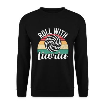 Licorice Gifts - Unisex Sweatshirt - black - Front - Alina (178cm) & Michal (187cm)