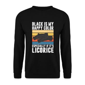 Licorice Gifts - Unisex Sweatshirt - black - Front - Alina (178cm) & Michal (187cm)