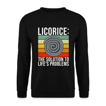 Licorice Gifts - Unisex Sweatshirt - black - Front - Alina (178cm) & Michal (187cm)