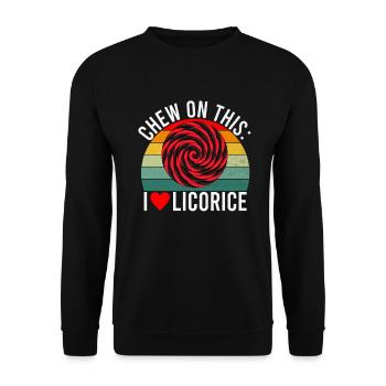 Licorice Gifts - Unisex Sweatshirt - black - Front - Alina (178cm) & Michal (187cm)