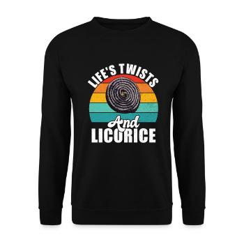 Licorice Gifts - Unisex Sweatshirt - black - Front - Alina (178cm) & Michal (187cm)