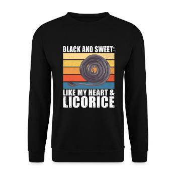 Licorice Gifts - Unisex Sweatshirt - black - Front - Alina (178cm) & Michal (187cm)