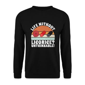 Licorice Gifts - Unisex Sweatshirt - black - Front - Alina (178cm) & Michal (187cm)