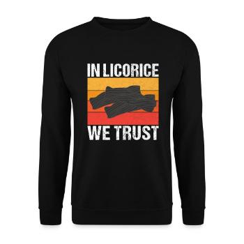 Cadeaux de réglisse - Sweat-shirt Unisexe - noir - Devant - Alina (178cm) & Michal (187cm)