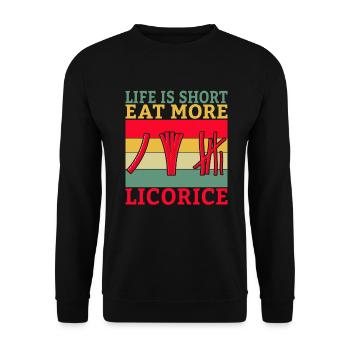 Licorice Gifts - Unisex Sweatshirt - black - Front - Alina (178cm) & Michal (187cm)