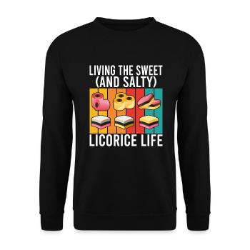 Licorice Gifts - Unisex Sweatshirt - black - Front - Alina (178cm) & Michal (187cm)