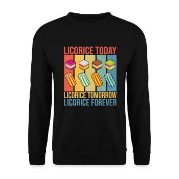 Licorice Gifts - Unisex Sweatshirt - black - Front - Alina (178cm) & Michal (187cm)