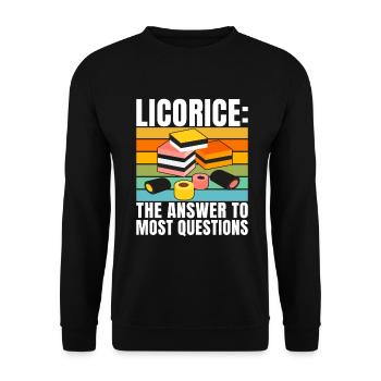 Licorice Gifts - Unisex Sweatshirt - black - Front - Alina (178cm) & Michal (187cm)