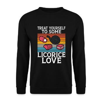 Licorice Gifts - Unisex Sweatshirt - black - Front - Alina (178cm) & Michal (187cm)