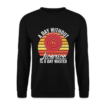 Licorice Gifts - Unisex Sweatshirt - black - Front - Alina (178cm) & Michal (187cm)