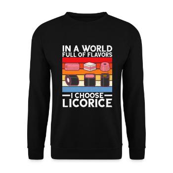 Licorice Gifts - Unisex Sweatshirt - black - Front - Alina (178cm) & Michal (187cm)