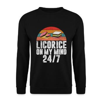 Licorice Gifts - Unisex Sweatshirt - black - Front - Alina (178cm) & Michal (187cm)