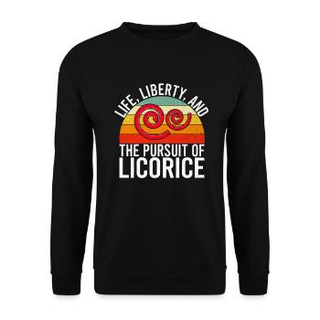 Licorice Gifts - Unisex Sweatshirt - black - Front - Alina (178cm) & Michal (187cm)