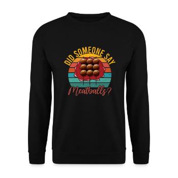 Cadeaux pour les amateurs de boulettes de viande - Sweat-shirt Unisexe - noir - Devant - Alina (178cm) & Michal (187cm)