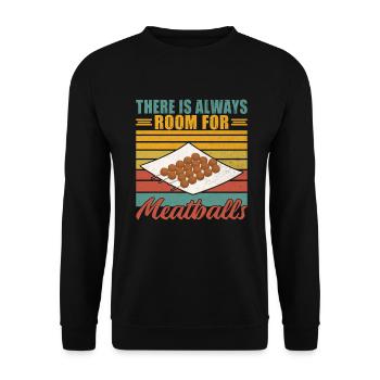 Meatball Lovers Gifts - Unisex Pullover - Schwarz - Vorne - Alina (178cm) & Michal (187cm)