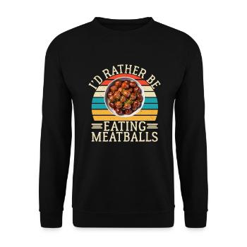 Cadeaux pour les amateurs de boulettes de viande - Sweat-shirt Unisexe - noir - Devant - Alina (178cm) & Michal (187cm)