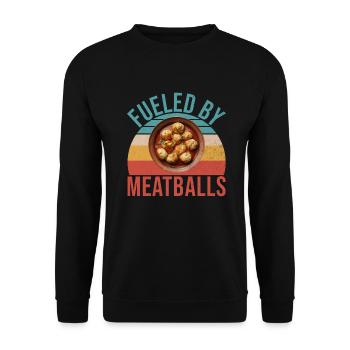 Meatball Lovers Gifts - Unisex Sweatshirt - black - Front - Alina (178cm) & Michal (187cm)
