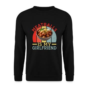 Cadeaux pour les amateurs de boulettes de viande - Sweat-shirt Unisexe - noir - Devant - Alina (178cm) & Michal (187cm)