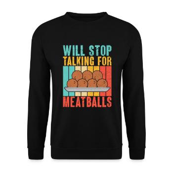 Cadeaux pour les amateurs de boulettes de viande - Sweat-shirt Unisexe - noir - Devant - Alina (178cm) & Michal (187cm)