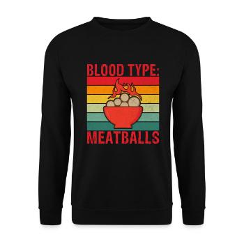 Meatball Lovers Gifts - Unisex Sweatshirt - black - Front - Alina (178cm) & Michal (187cm)