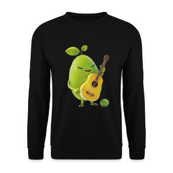 Lime Guitar - Unisex Sweatshirt - black - Front - Alina (178cm) & Michal (187cm)