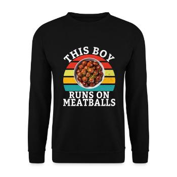 Cadeaux pour les amateurs de boulettes de viande - Sweat-shirt Unisexe - noir - Devant - Alina (178cm) & Michal (187cm)
