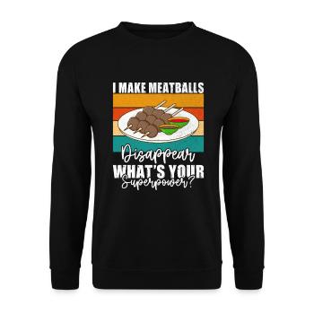 Cadeaux pour les amateurs de boulettes de viande - Sweat-shirt Unisexe - noir - Devant - Alina (178cm) & Michal (187cm)