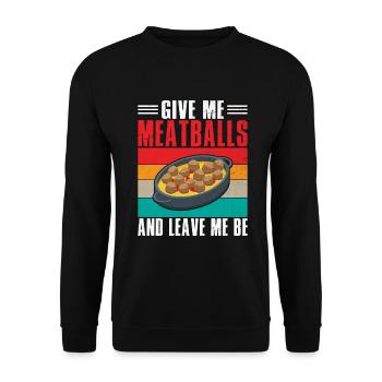 Cadeaux pour les amateurs de boulettes de viande - Sweat-shirt Unisexe - noir - Devant - Alina (178cm) & Michal (187cm)