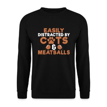 Cadeaux pour les amateurs de boulettes de viande - Sweat-shirt Unisexe - noir - Devant - Alina (178cm) & Michal (187cm)